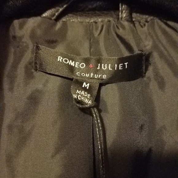 Romeo & Juliet Couture leather Moto Jacket - Picture 4 of 5
